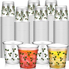 100 Pcs Disposable Christmas Shot Glasses – 2.87oz Plastic Clear Holiday