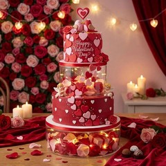 Clear Fillable Cake Stand Set for Parties, 3 Sizes