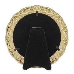 Circular Gold Jeweled Photo Frame / 5×5 In | For Tabletop Display | Perfect