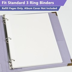 Photo Album Refill Pages for 3 Ring Binder, 50 Sheets/100 Pages Self Adhesive…