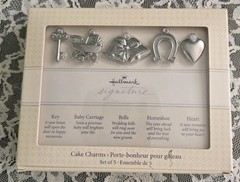 Hallmark Signature Victorian Wedding Cake Charms Set of 5 NEW