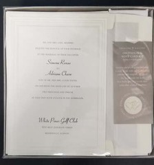 Triple Pearl Border Wedding Invitation and Response Card Kit – 50 Count – Ivory