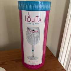 Lolita Fairytale Bride Hand Painted Wine Glass NEW
