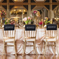 12 Pcs Reserved Seating Signs Reserved Chair Sign Printed Placeholder