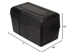Innovative Storage Designs Plastic Card File, 4″ x 6″, 300-Card Capacity, Black