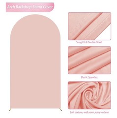 7.2FT Wedding Arch Stand Spandex Fitted Arch Covers Round Top Chiara Arch