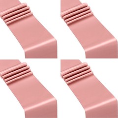 4x Rose Gold Satin 12″x 108» Table Runner Bright Silk Smooth Wedding Banquet