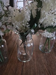 Variety of white Silk Flowers