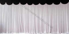 3M Black Detachable Swag for Wedding Backdrops,Cake and Top Table Skirts