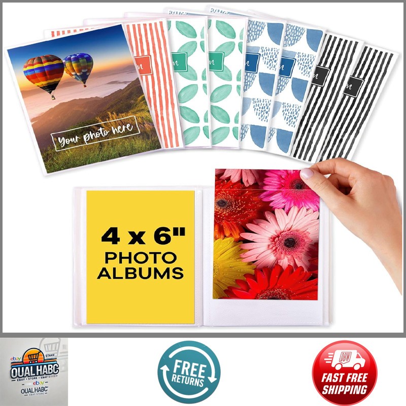 4×6 Photo Albums Set of 8 Mini Paper Plan Each Holds 36 Portrait Landscape Pictu