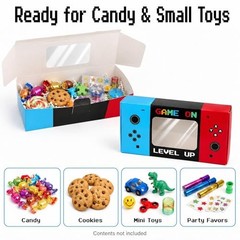 12PCS Video Game Party Favor Boxes with Clear Window | Gamer Goodie Boxes for