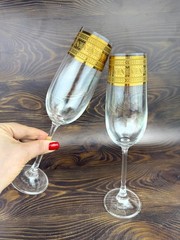 Champagne Glasses Wedding Flutes 24 cm – 2 pcs