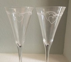  Champagne Toasting Glasses-Wedding 2pcs