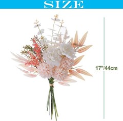 cn-Knight 2pcs Boho Style Artificial Flower Bouquets, 17″, Champagne Color