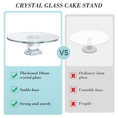 Uten Crystal Glass Cake Stand,Cake Display stand,Dessert Holder -Wedding,Party