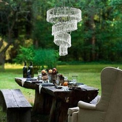  4 Tier Designer Crystal Pendant Lighting Diamond Chandelier Centerpiece – 18″ D
