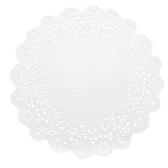100 WHITE 14″ Round Disposable Lace PAPER DOILIES PLACEMATS Event Party Supplies