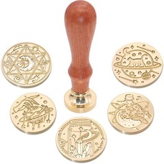 SWANGSA Magic Space Wax Seal Stamp Gift Box Set, Vintage 6 Sealing Stamp Head…