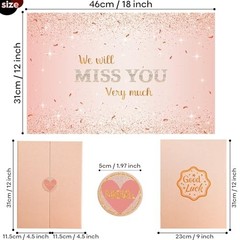 Rose Gold Farewell Guest Book – Signature Keepsake for Coworkers & Friends