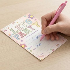 Let’s Party! Birthday Invitations – Cute Flower – 20Pcs Double-Sided Fill- In…