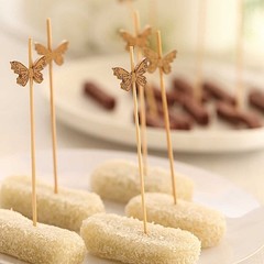 100 Natural Biodegradable Butterfly Cocktail Sticks Party Events Decorations