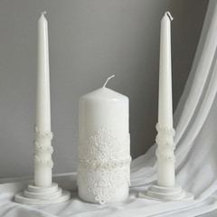 Magik Life Unity Candle Set – Wedding Ceremony Reception 6 Pillar Two 10 Taper