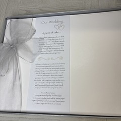 Tessera Publishing Our Wedding Memory Book White Silver Bow Acid Free 42 Pages
