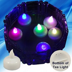 36 Multicolor Led Floating Floral Tea Light Candle for Wedding Centerpiece Decor