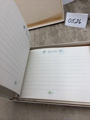 CR Gibson Wedding Guest Book Embossed White with Silver Script New In Plastic