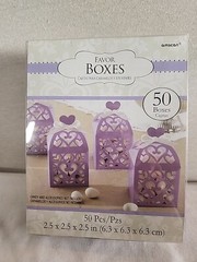 50 Pieces Party/Wedding Lantern Favor Boxes 2.5″ 2.5″ x 2.5″ NEW Lavender