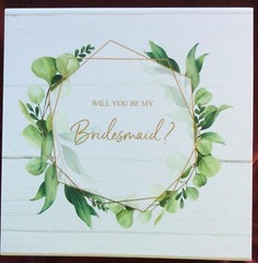 “Will You Be My Bridesmaid” Magnetic Closure Wedding Gift Box w/card Bridesmaid