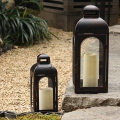 NEEDOMO Lanterns Decorative Indoor,Set of 2 Outdoor 20»/13» H, Bronze-20″