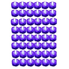 PURPLE 48 Pack ~ Submersible Waterproof Battery LED Tea Light ~ Wedding Decorati