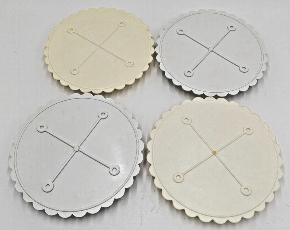 Vintage Wilton Round Cake Plates / Separators / Stands! Lot of 4! 8 Inches!
