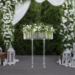 30.7inch Clear Acrylic Flower Stand for Wedding Centerpieces Table decor