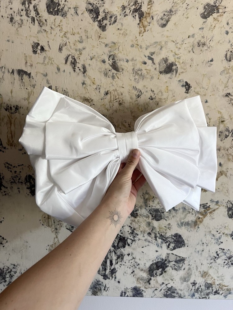Extra Large Big Taffeta Bow For Decor, Wedding Dress, Gift 15” X 10”