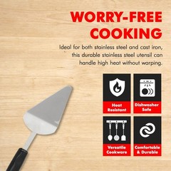 Durable 11.5-Inch Pie Server: Stylish Stainless Steel & Dishwasher Safe