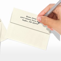 LUXPaper A2 Invitation Envelopes | Peel & Press | 4 One Size, Natural Linen