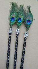 12Peacock Feather Pen FAVOR for Wedding,Sweet 16,Bridal Shower,Quinceañera,Party