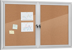 48″X30″ Enclosed Bulletin Board, Outdoor Lockable Weather-Resistant Aluminum Cor