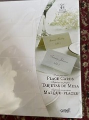 GARTNER PLACECARDS 48 Count 83001 White Pearl PRINTABLE WEDDING SPECIAL OCCASION