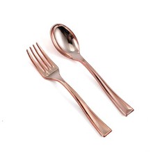 120 ROSE GOLD 4″ long Dessert Spoons Wedding Party Events Disposable Tableware
