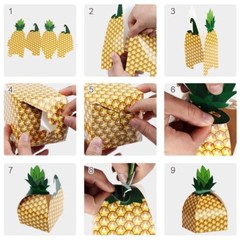 50PC Wedding Pineapple Candy Box Baby Shower Birthday Favors Gift Paper Gift Bag