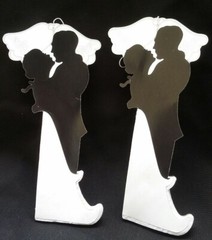 2 Wedding Centerpieces,Table Decor, Groom and Bride, Decoration,Boda,Cake topper