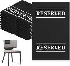 10 Pcs Microfiber Suede Reserved Chair Signs Cloth Church Placeholder Reserved P
