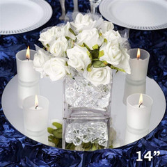 12 Pcs 14 Inch round Glass Mirrors for Centerpieces Table Decorations | 14″ Circ