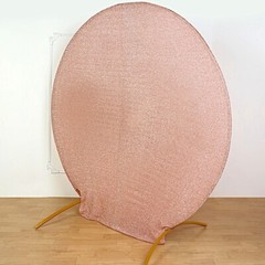 7.5 feet Metallic Glittered Spandex Round Backdrop STAND COVER Party Decorations