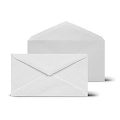 #6 3/4 White Regular Envelope, 3 5/8 x 6 1/2, Gum Seal, 24w(90gsm), 500 Qty