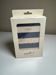 Paper Love Elegant Table Number Cards Navy Blue & Ivory Gold Foil Print Numbered