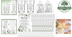 Unbreakable Acrylic Shot Glasses with Thank You Cards for Bachelorette Parties